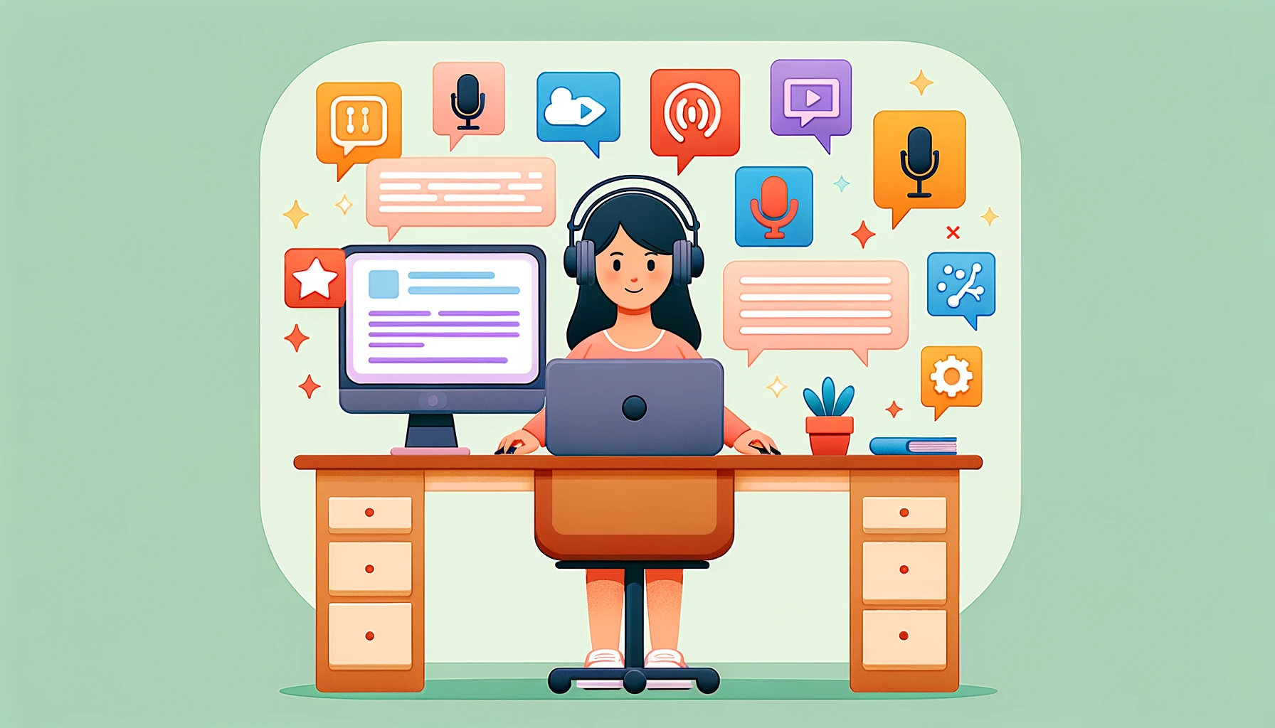 A content marketer turns audio content into blogs and social media posts